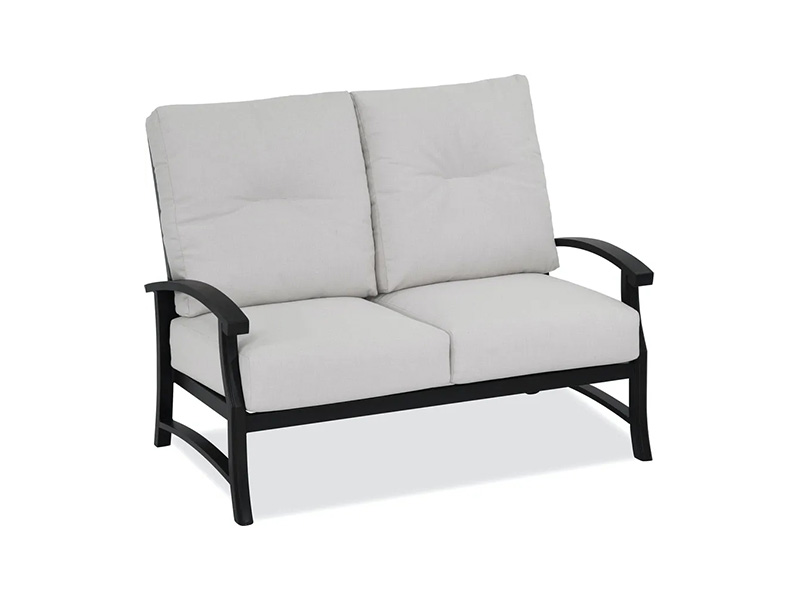 Lóže vo veku bronzový hliník s vankúšmi Terasa Loveseat